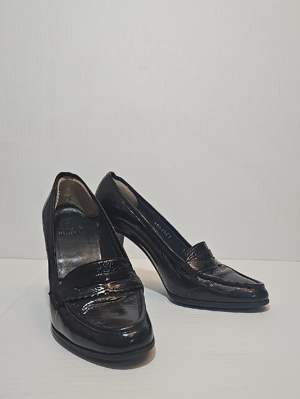 Stuart Weitzman Black Patent Leather Loafers